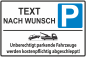 Preview: Parkplatzschild mit Wunschtext